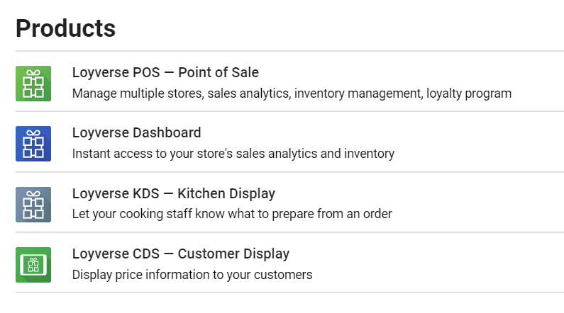 Loyverse Products
